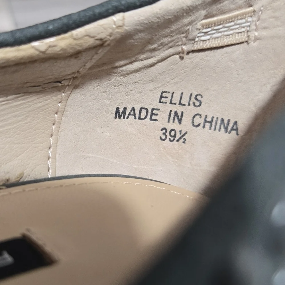 French Connection Women's Gray Ellis Studded Suede Heels Size 9